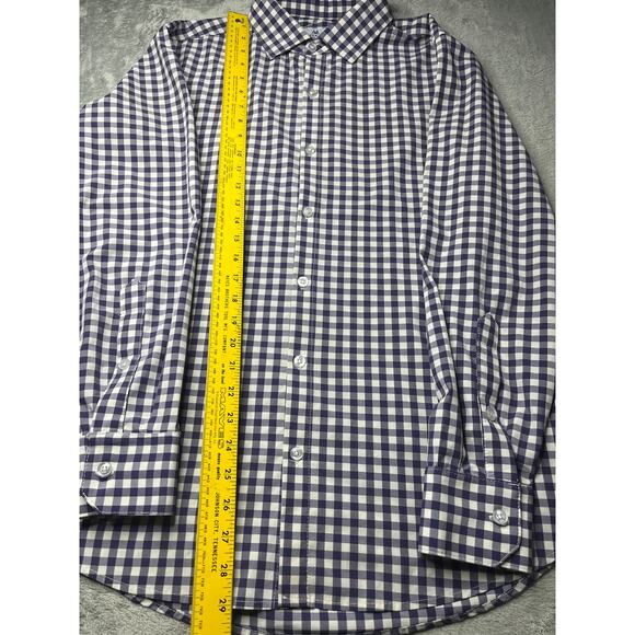 Mizzen + Main Shirt Men’s medium Leeward Trim Performance Stretch Gingham Purple - Picture 4 of 7
